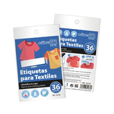 BLISTER 36 ETIQUETAS ADHESIVAS PARA TEXTILES 4,5 X 1,2 CM | 10 UNIDADES | (FRAGA)